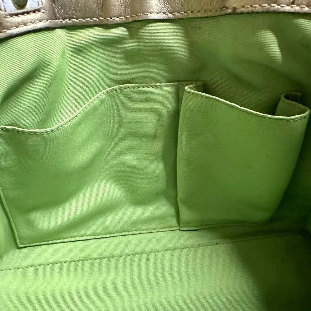 Coach Vintage Ladybug Applique Boxy Straw Tote Limited Edition 2004 Natural 4439